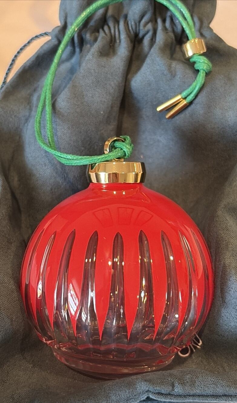 Waterford Crystal New Year 2025 Firework Red Bauble Ornament- NIB
